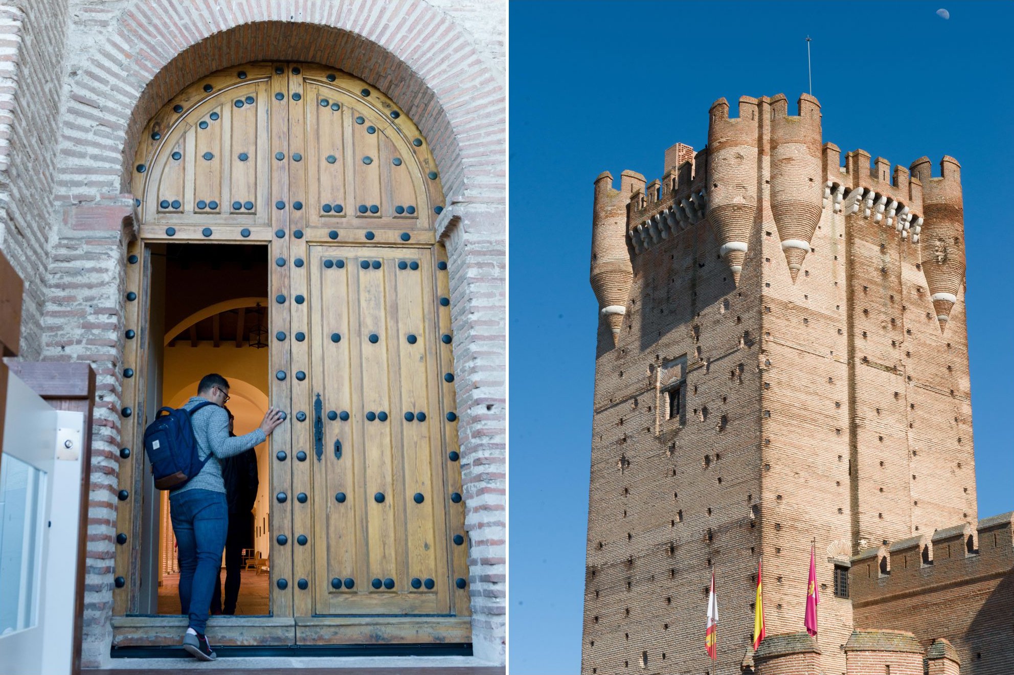 Medina del Campo: Castillo de La Mota, torre del Homenaje y entrada al castillo Medina del Campo: Castillo de La Mota, torre del Homenaje y entrada al castillo