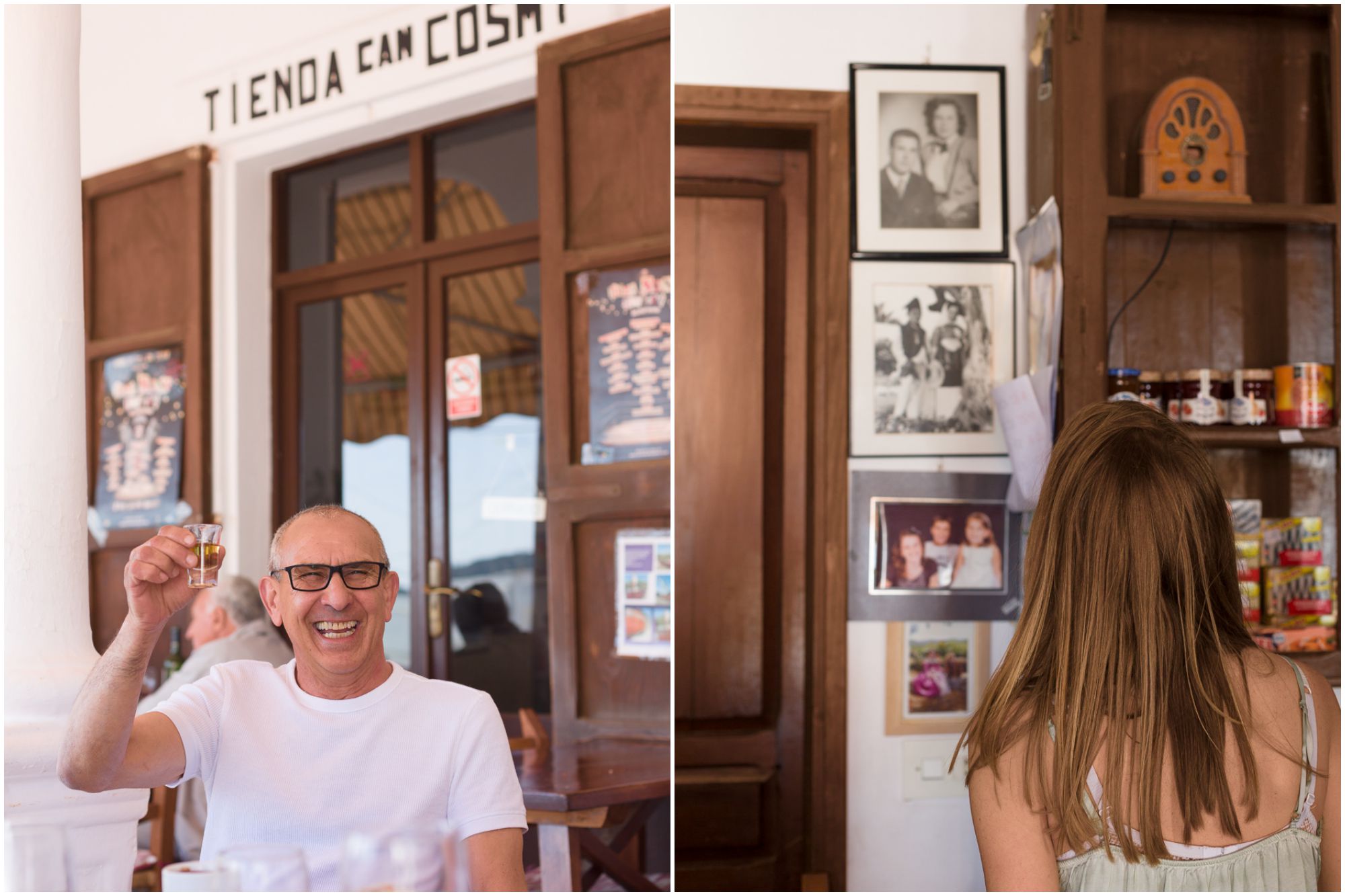 Costa noroeste de Ibiza: Toni, de 'Can Cosmi' e interior del ultramarinos Costa noroeste de Ibiza: Toni, de 'Can Cosmi' e interior del ultramarinos