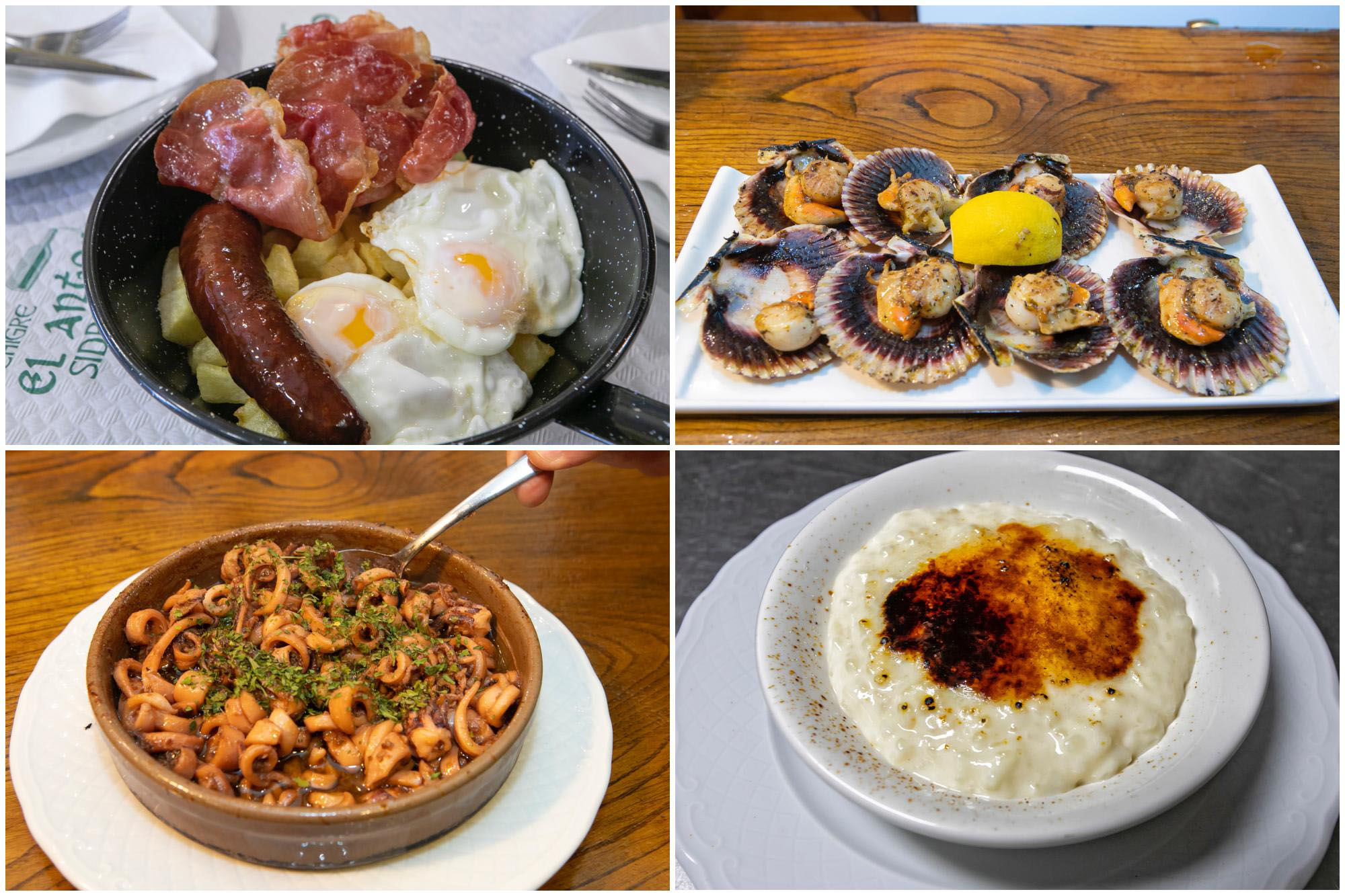 Los huevos rotos, los chipirones, las zamburiñas y el arroz con leche son otros de los 'hits' de su carta. Los huevos rotos, los chipirones, las zamburiñas y el arroz con leche son otros de los 'hits' de su carta.