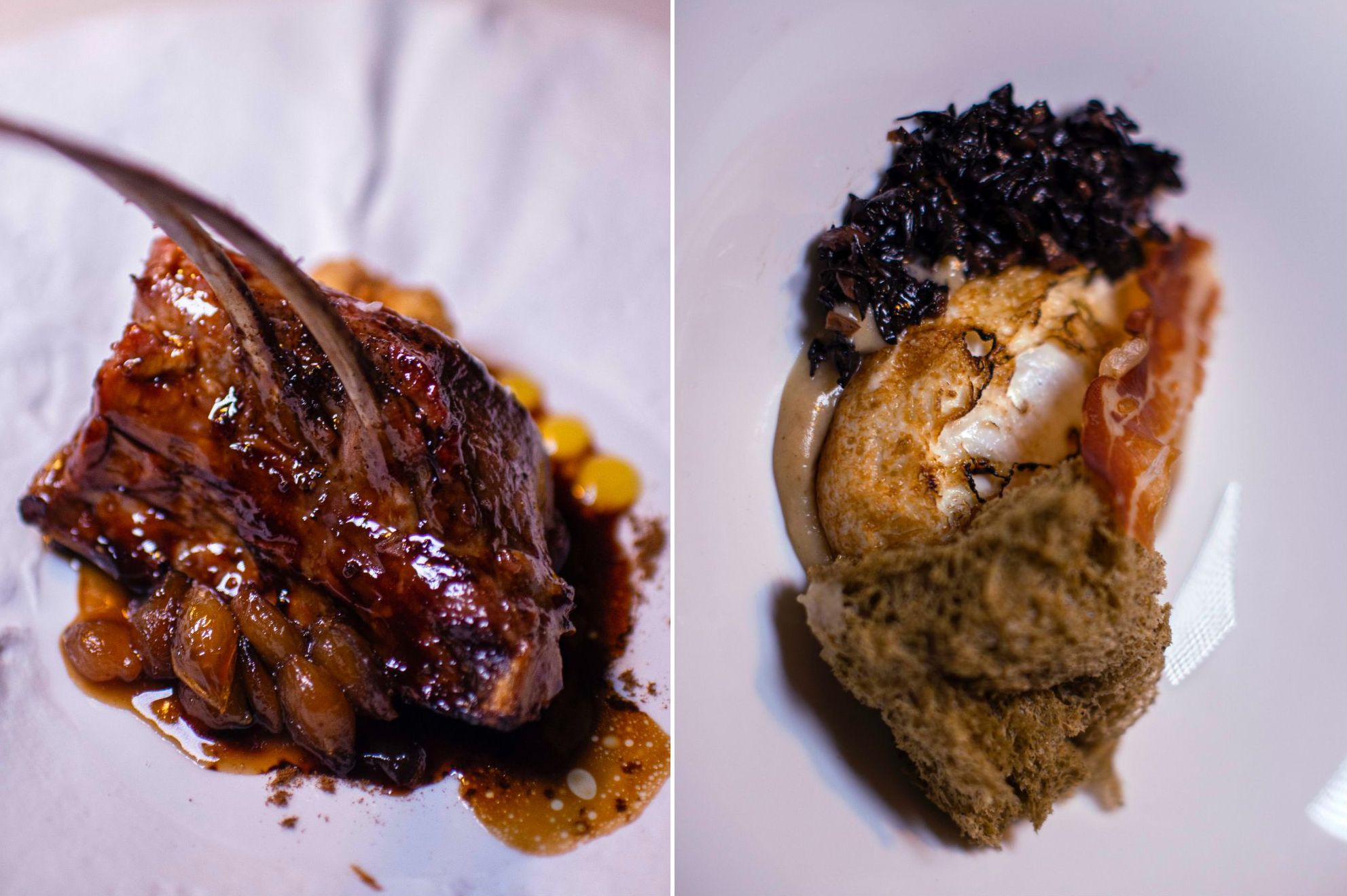 Restaurante 'Quimera' (Formentera): cordero y huevos con trompetas de la muerte Restaurante 'Quimera' (Formentera): cordero y huevos con trompetas de la muerte