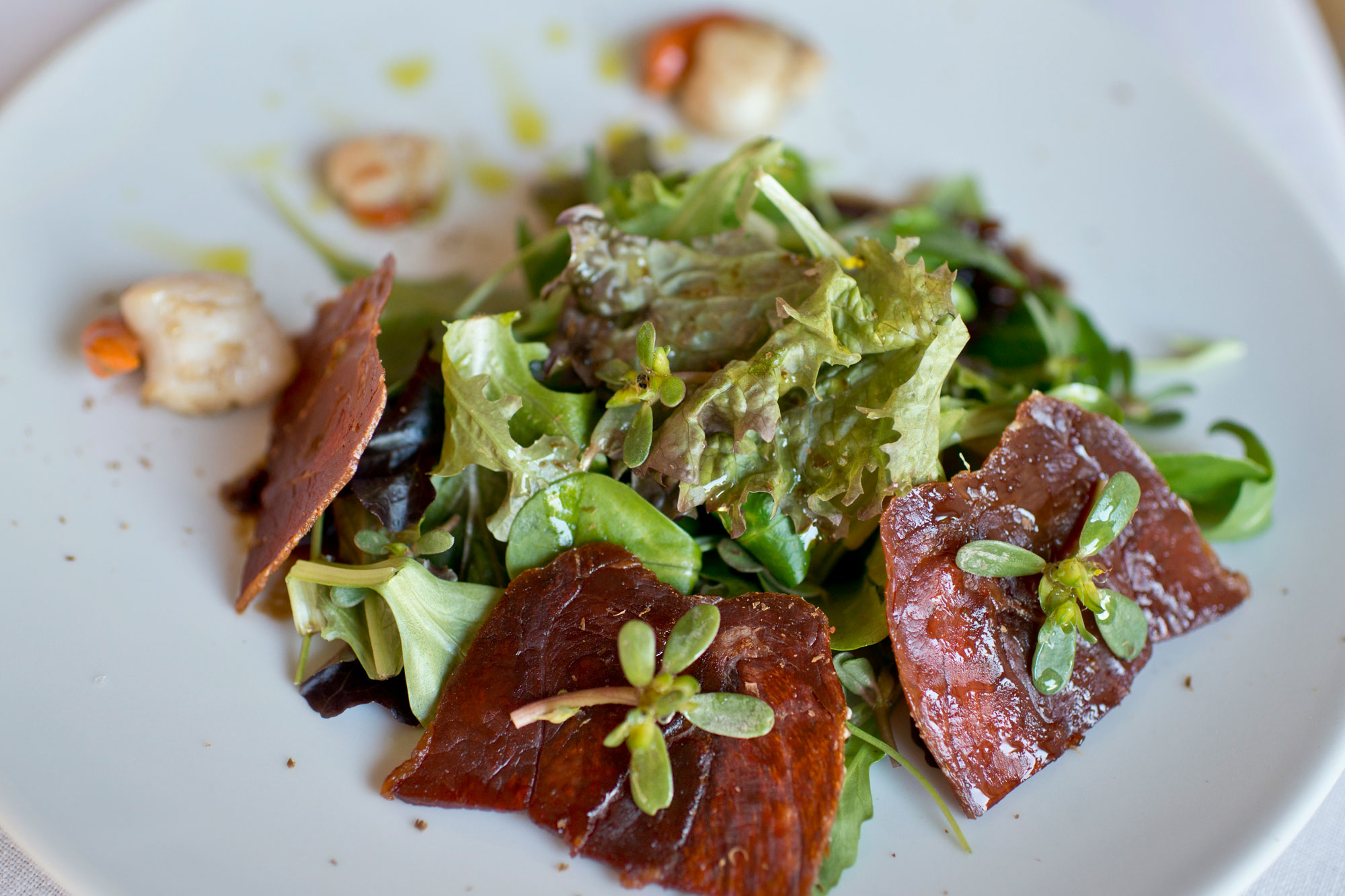Un ensalada que sabe a monte y a mar. Un ensalada que sabe a monte y a mar.
