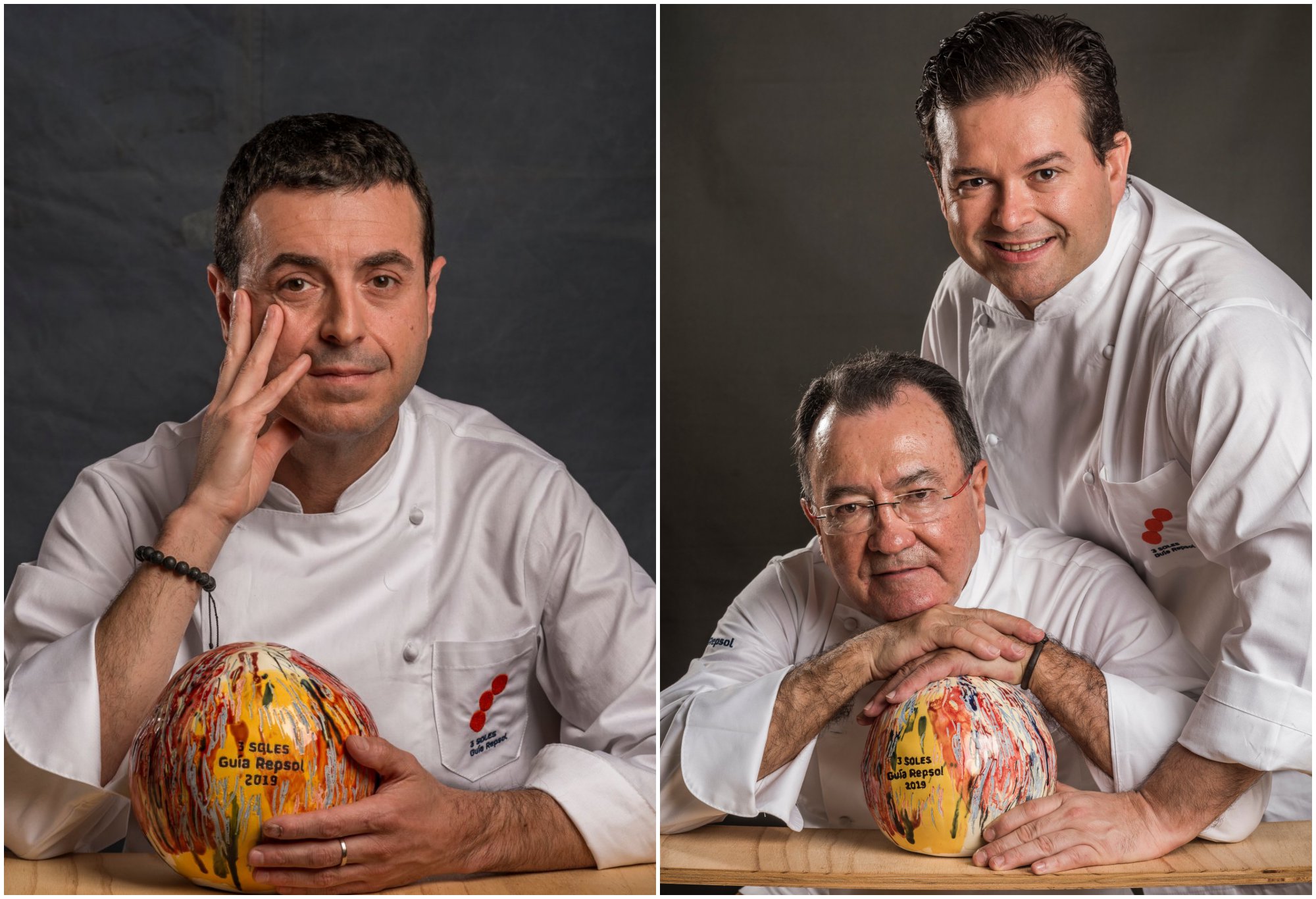 Los 3 Soles Guía Repsol: Ricard Camarena ('Ricard Camarena'), y Pedro y Marcos Morán ('Casa Gerardo'). Los 3 Soles Guía Repsol: Ricard Camarena ('Ricard Camarena'), y Pedro y Marcos Morán ('Casa Gerardo').