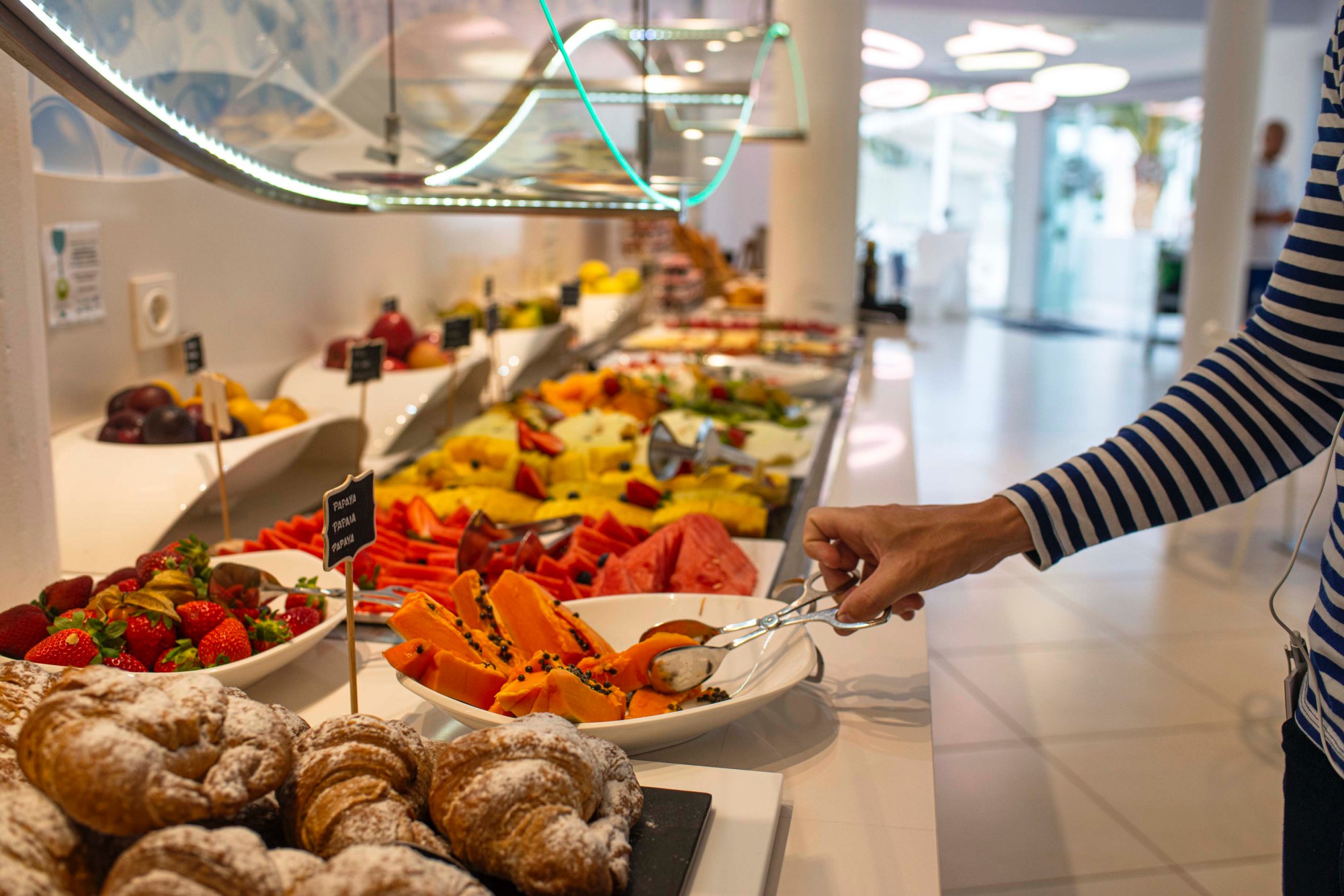Hotel 'Blanco' (Es Pujols, Formentera): desayuno Hotel 'Blanco' (Es Pujols, Formentera): desayuno