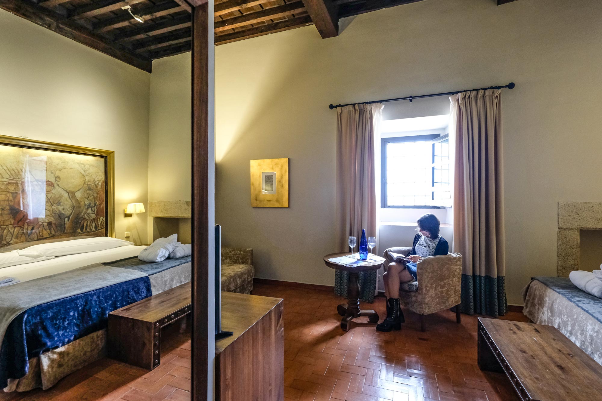 Habitación triple del Parador de Trujillo. Habitación triple del Parador de Trujillo.