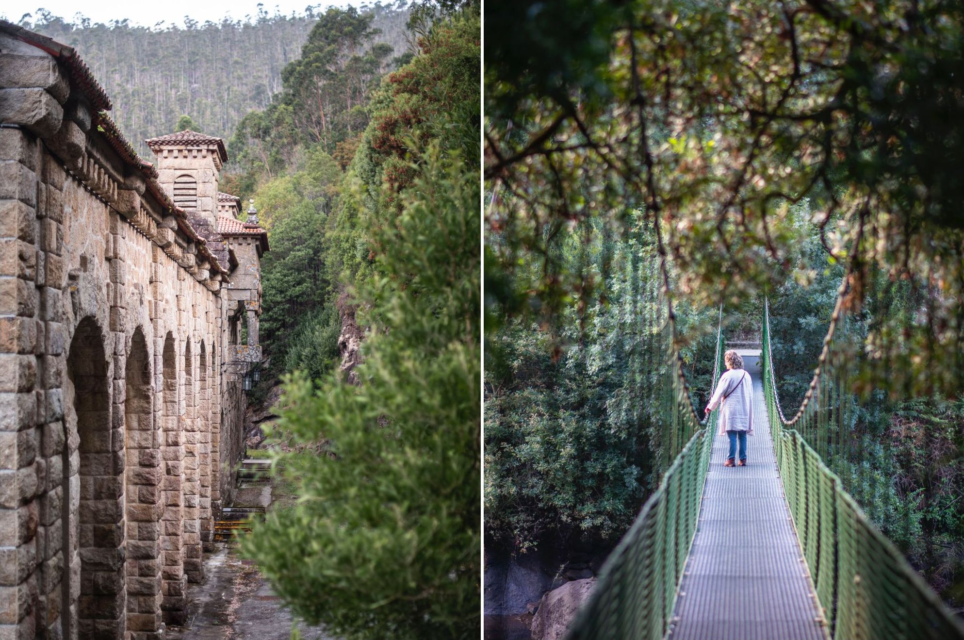 La Pesquería del Tambre: central eléctrica y puente colgado La Pesquería del Tambre: central eléctrica y puente colgado