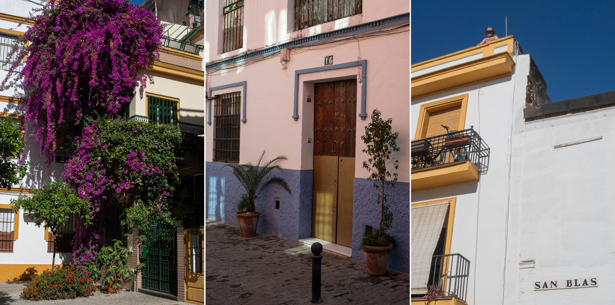 En la calle de San Blas, en La Macarena, vivió Jorge Luis Borges. En la calle de San Blas, en La Macarena, vivió Jorge Luis Borges.