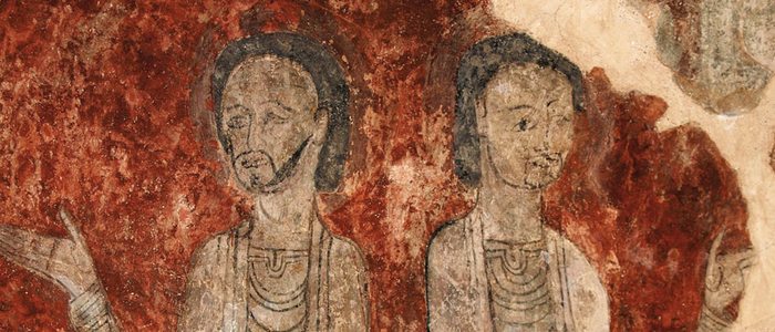 Fresco del tempo de San Esteban. Fresco del tempo de San Esteban.