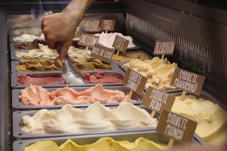 Helados artesanales de todo tipo de sabores. Foto: Mistura. Helados artesanales de todo tipo de sabores. Foto: Mistura.