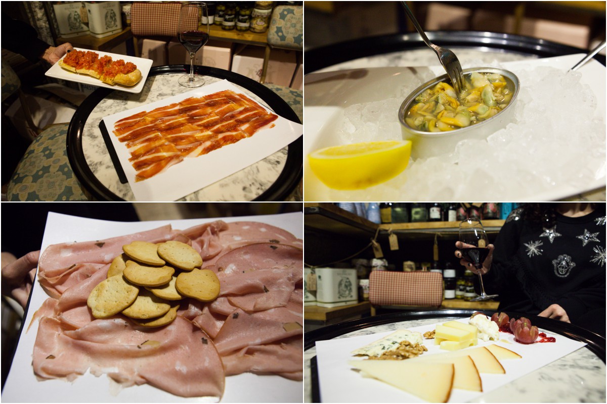 Platos de la tienda 'Alimentación Quiroga' (Madrid) Platos de la tienda 'Alimentación Quiroga' (Madrid)