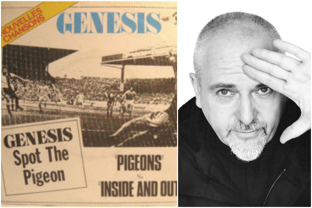 Portada de Lp "Spot the Pigeon" de Génesis y una foto de Phil Collins. Fotos: Facebook. Portada de Lp "Spot the Pigeon" de Génesis y una foto de Phil Collins. Fotos: Facebook.