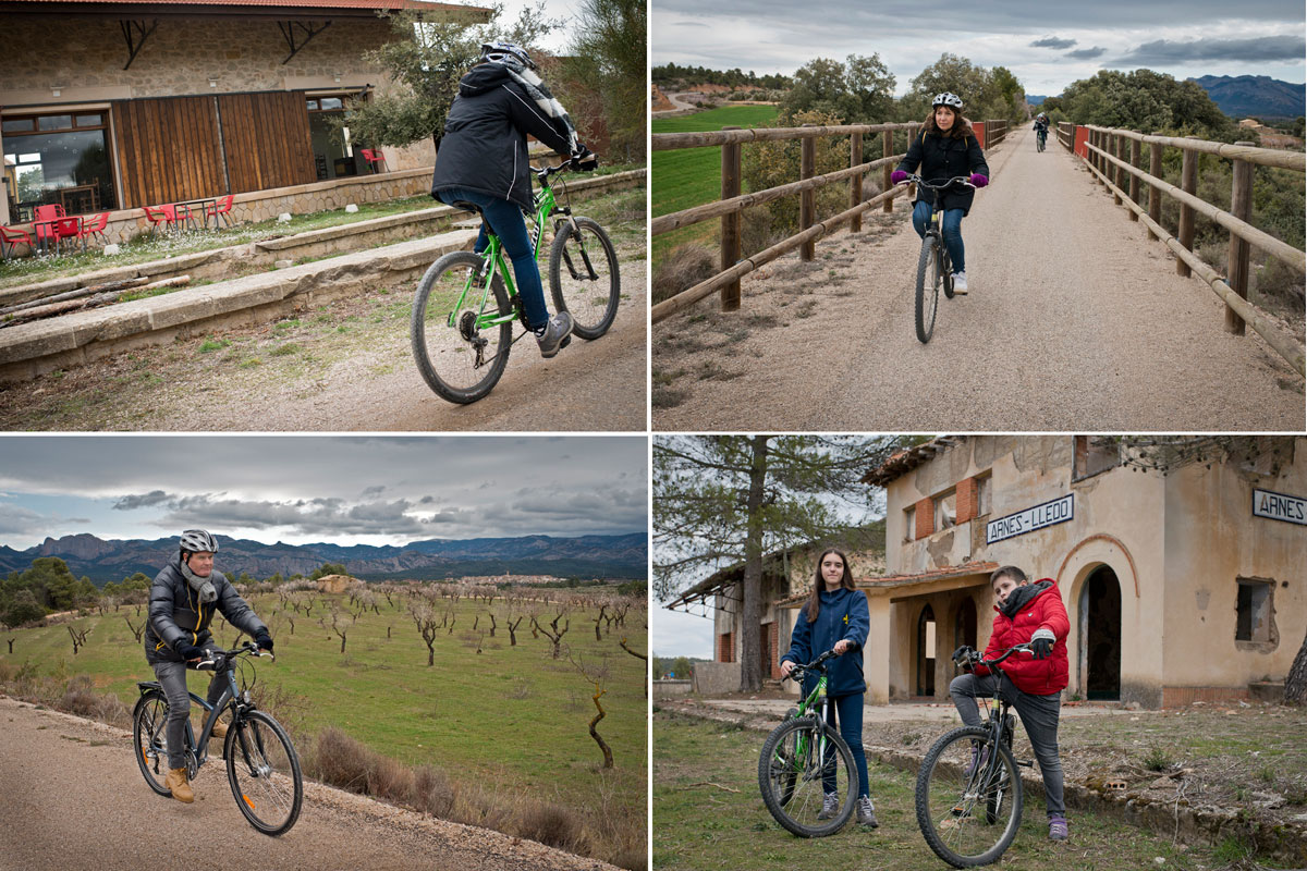Ruta por la vía verde siguiendo las antiguas vías del tren. Ruta por la vía verde siguiendo las antiguas vías del tren.