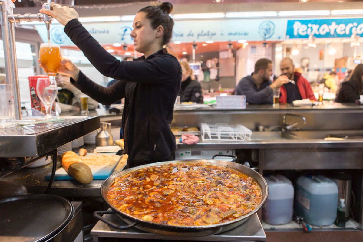Los mariscos de la paella no pueden ser más frescos. Los mariscos de la paella no pueden ser más frescos.