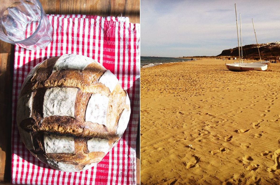 Un pan artesano en el taller 'BonsFocs', de Barcelona y una playa mediterránea. Fotos: Facebook. Un pan artesano en el taller 'BonsFocs', de Barcelona y una playa mediterránea. Fotos: Facebook.