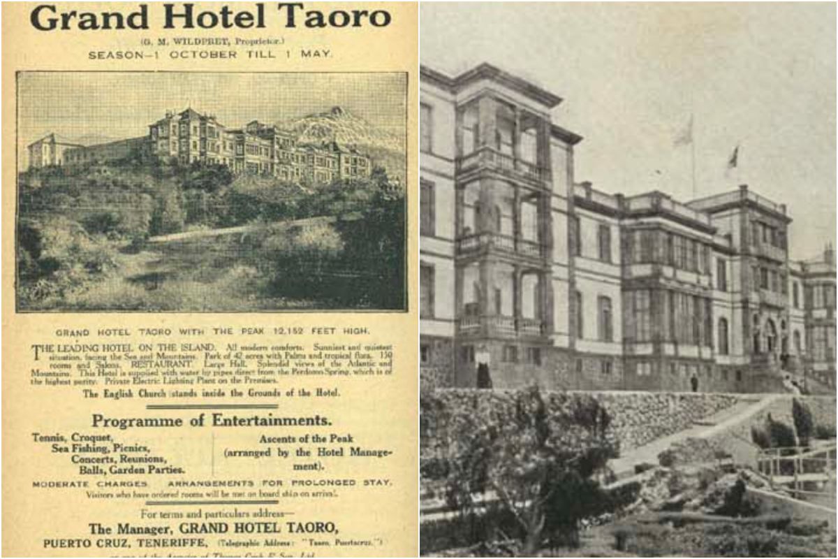 El histórico Hotel Taoro en 1890. Imagen cedida por la Fundación Canaria Orotava Historia de la Ciencia. El histórico Hotel Taoro en 1890. Imagen cedida por la Fundación Canaria Orotava Historia de la Ciencia.