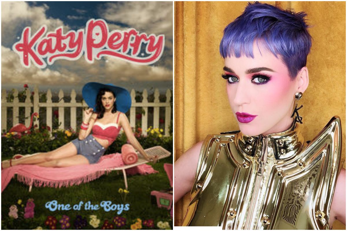 Portada del disco de Katy Perry, One of the boys, y una foto de 'look' de la cantante hoy en día. Fotos: Facebook. Portada del disco de Katy Perry, One of the boys, y una foto de 'look' de la cantante hoy en día. Fotos: Facebook.