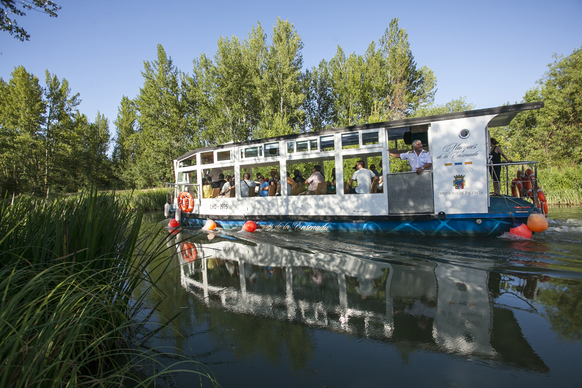 De paseo en el único canal navegable de España, el de Castilla. De paseo en el único canal navegable de España, el de Castilla.