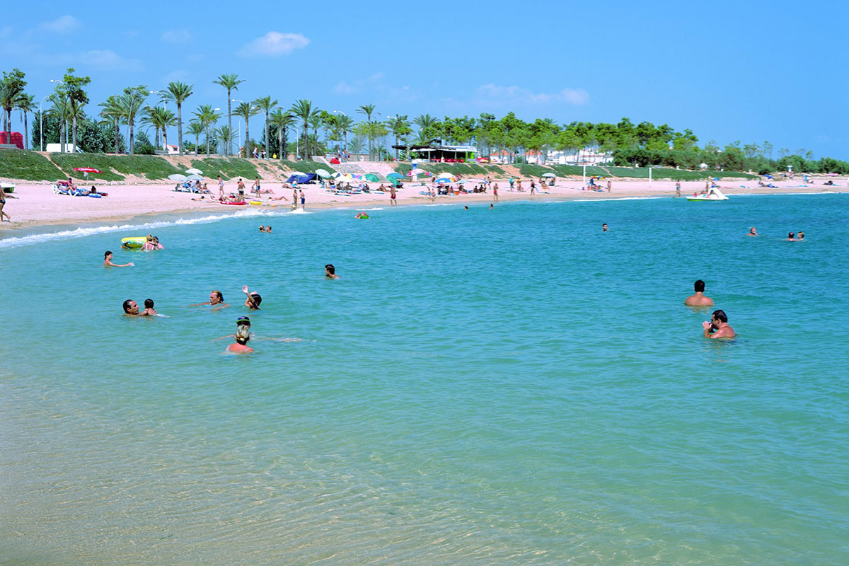 Aguas claras, palmeras y arena clara, ¿alguien da más en Fora del Forat? Foto: Turismo de Castellón Aguas claras, palmeras y arena clara, ¿alguien da más en Fora del Forat? Foto: Turismo de Castellón