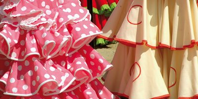 Vestidos de la romería de El Rocío. Vestidos de la romería de El Rocío.
