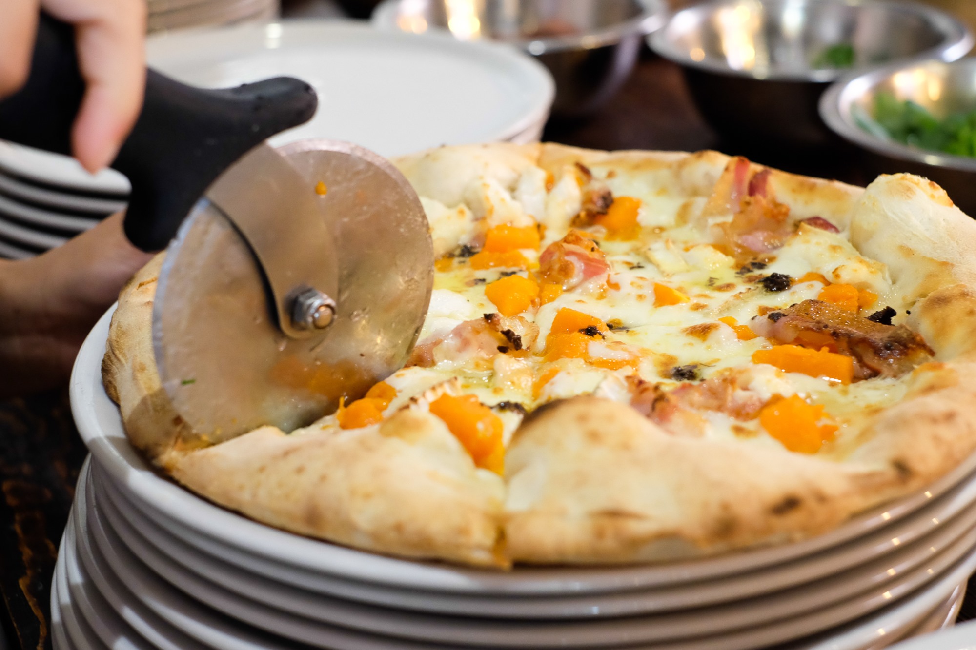 Once tipos de pizza completan la carta de 'Éccolo'. Once tipos de pizza completan la carta de 'Éccolo'.