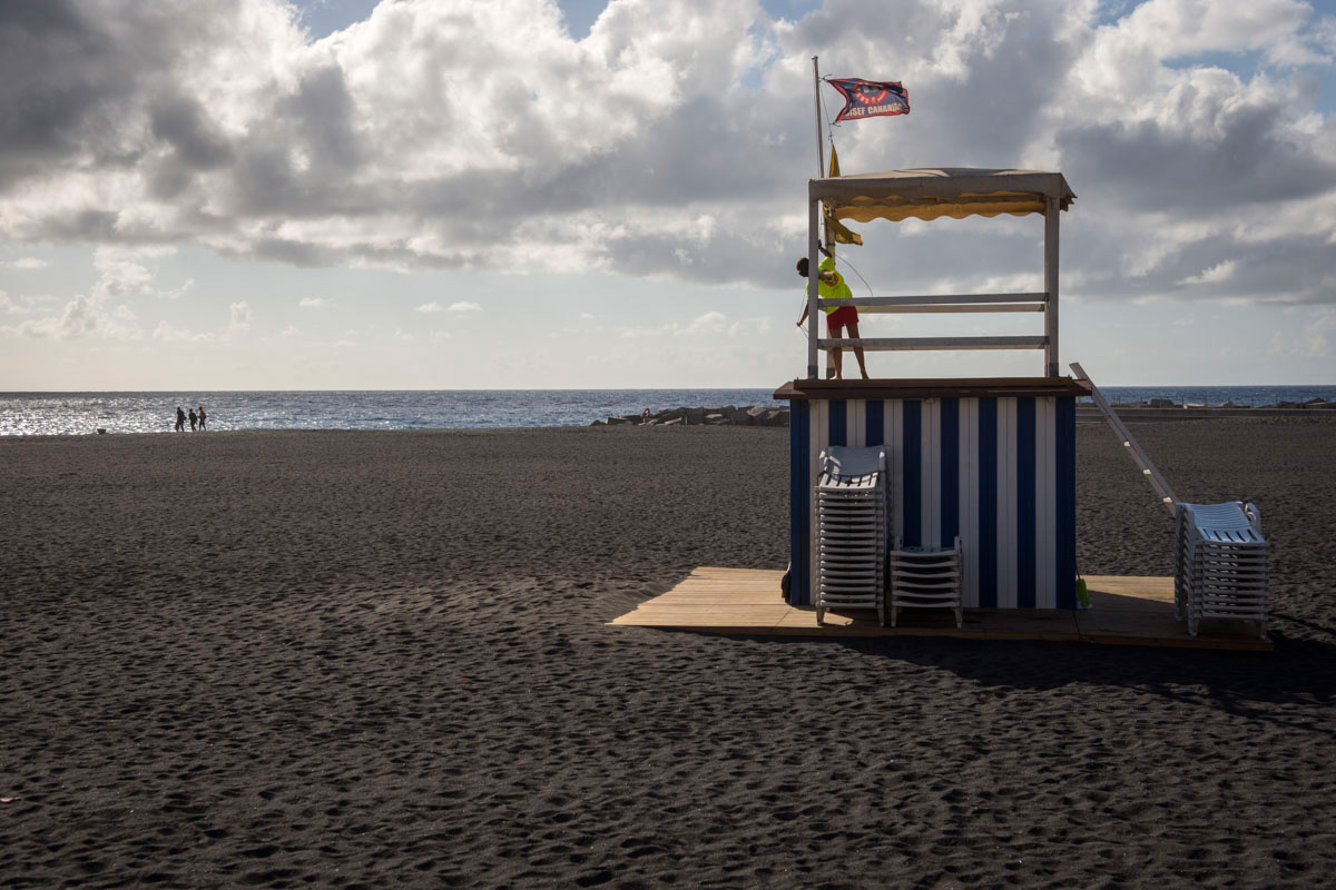 La playa en el centro de Santa Cruz de La Palma. La playa en el centro de Santa Cruz de La Palma.