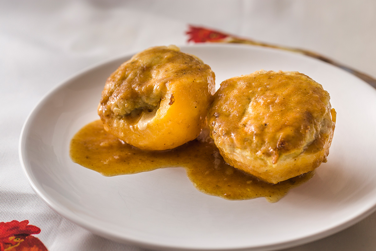 Melocotones rellenos. Melocotones rellenos.