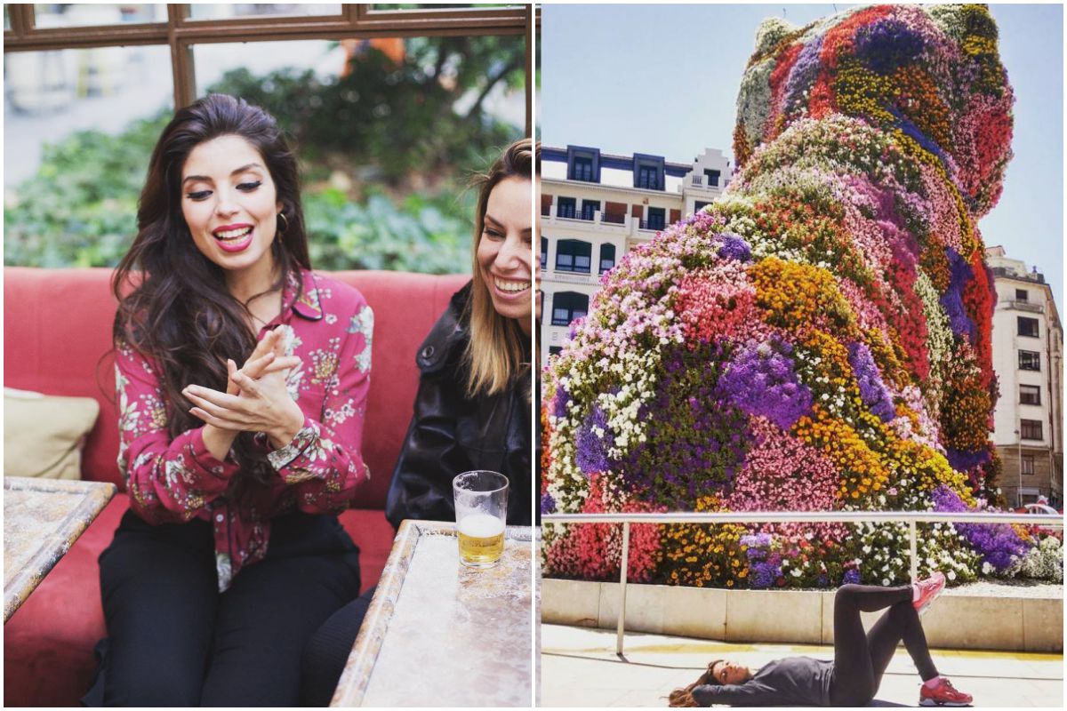 Tomando una cerveza con una amiga y de visita en el Guggenheim de Bilbao. Fotos: Instagram Tomando una cerveza con una amiga y de visita en el Guggenheim de Bilbao. Fotos: Instagram