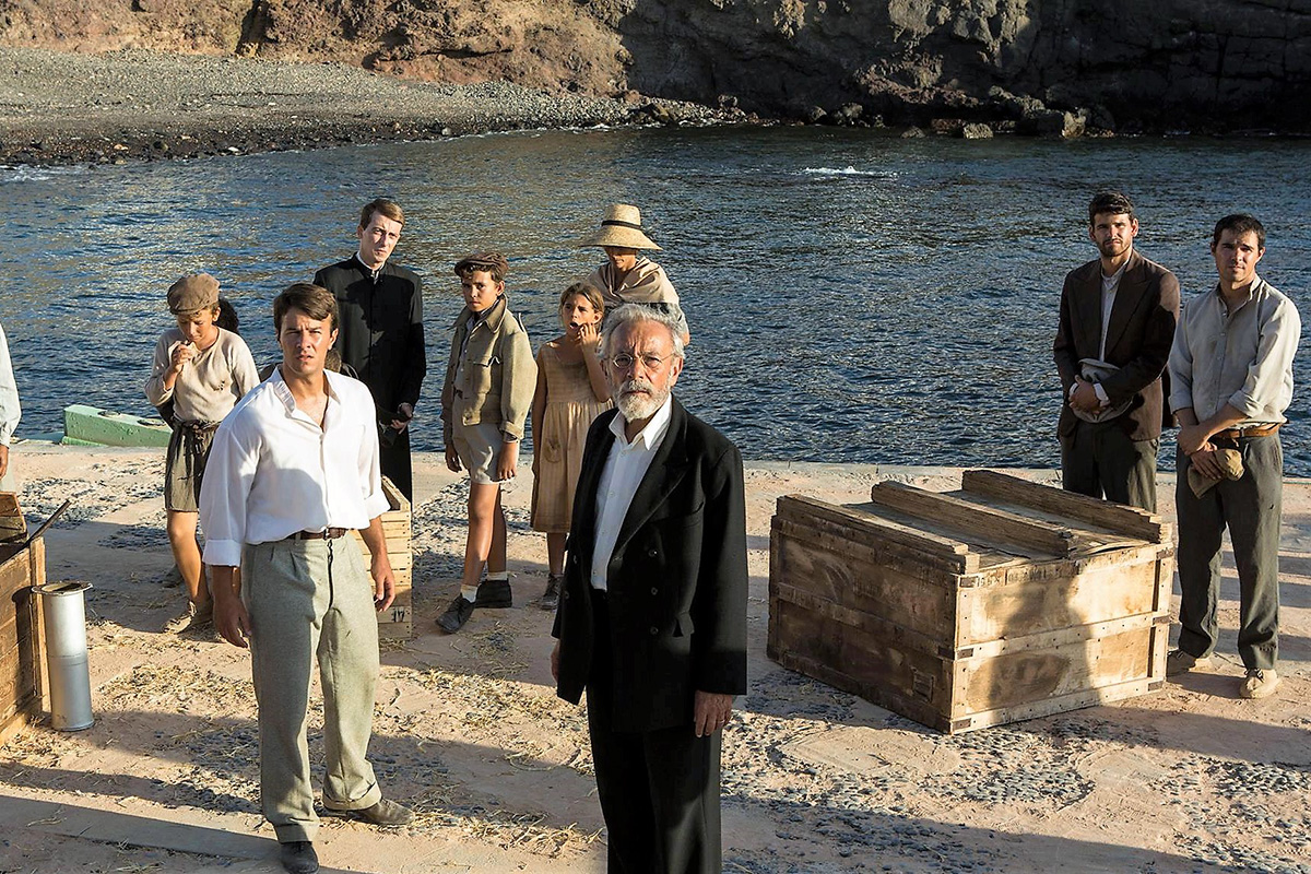 La supuesta llegada de Unamuno a Fuerteventura, según la película 'La isla del viento'. Foto: Facebook La supuesta llegada de Unamuno a Fuerteventura, según la película 'La isla del viento'. Foto: Facebook