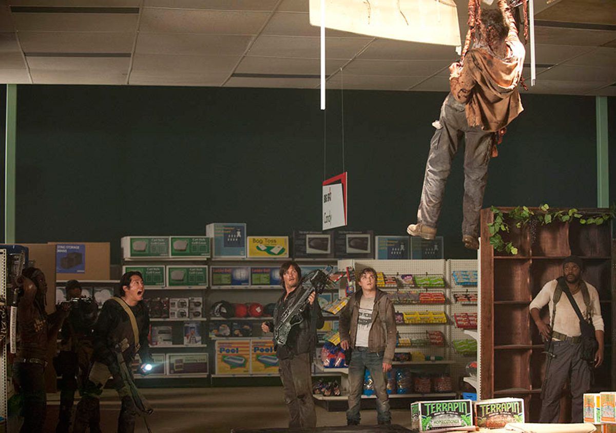Una escena en un supermercado de la famosa 'The Walking Dead'. Una escena en un supermercado de la famosa 'The Walking Dead'.