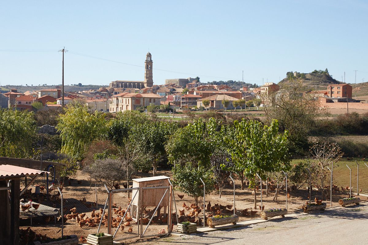 La granja con Calaf al fondo. La granja con Calaf al fondo.