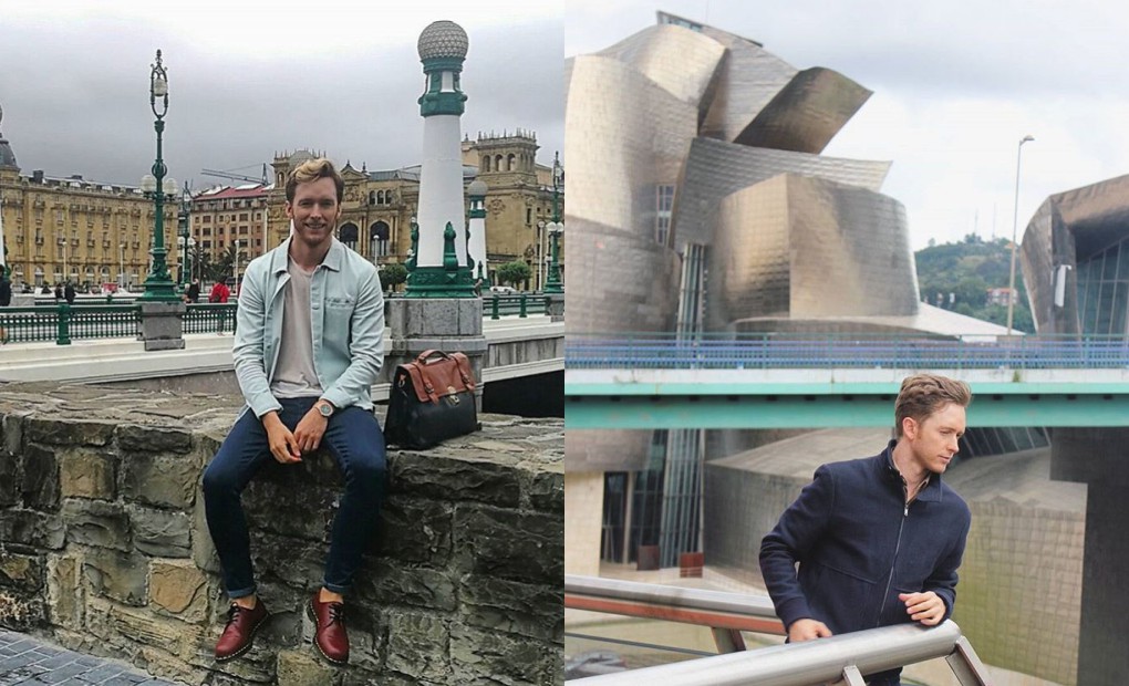 Rivero en uno de sus viajes a San Sebastián y Bilbao. Rivero en uno de sus viajes a San Sebastián y Bilbao.