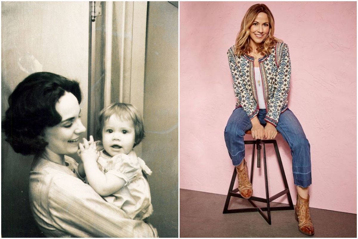 Sheryl Crow de bebé con su madre en una foto antigua, y la artista en la actualidad. Sheryl Crow de bebé con su madre en una foto antigua, y la artista en la actualidad.