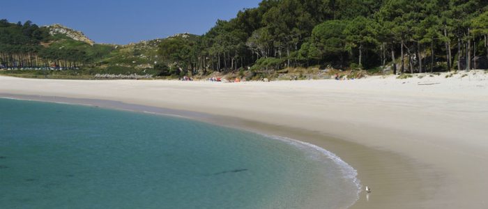 Playa de Rodas, islas Cíes. Playa de Rodas, islas Cíes.