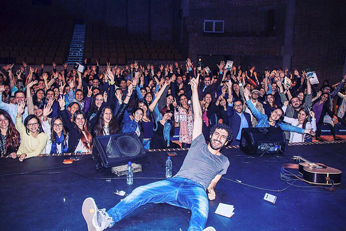 Al final de un concierto en Bogotá. Foto de su amigo @andreswolf Al final de un concierto en Bogotá. Foto de su amigo @andreswolf