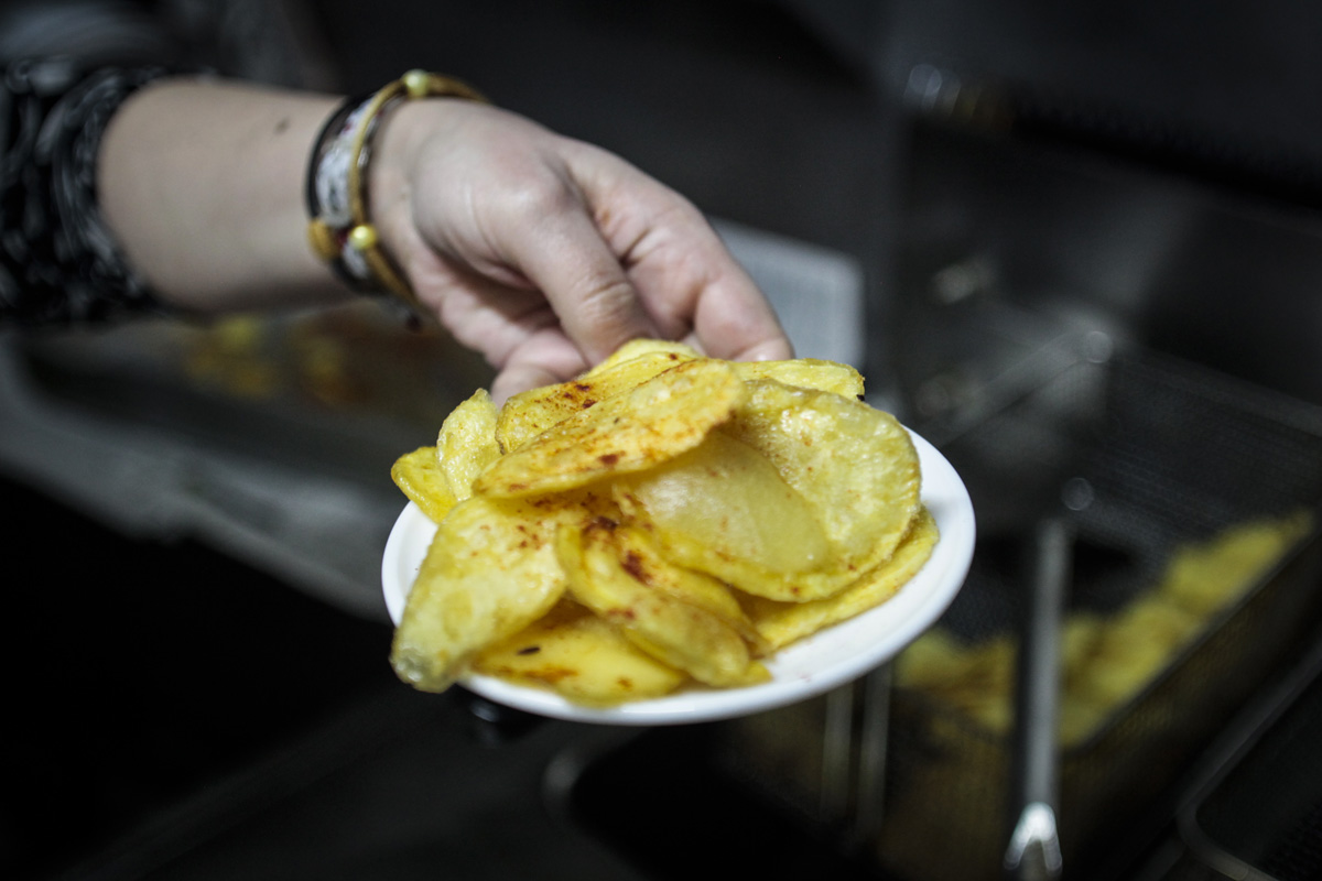 Las famosas patatas de El Flechazo. Las famosas patatas de El Flechazo.