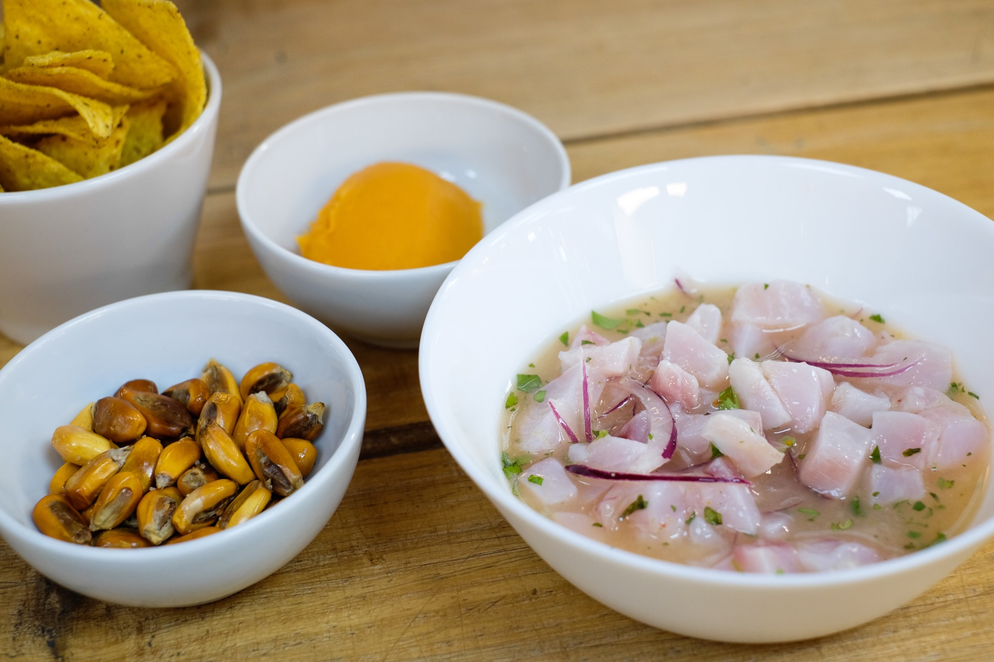 Ceviche ecuatoriano con salsa de tigre en 'El Mono de la Pila'. Ceviche ecuatoriano con salsa de tigre en 'El Mono de la Pila'.