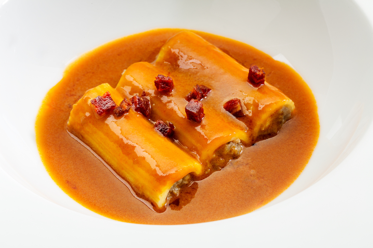 Siempre los encontrarás en la carta del 'A'Barra', canelones rellenos de ibérico. Siempre los encontrarás en la carta del 'A'Barra', canelones rellenos de ibérico.