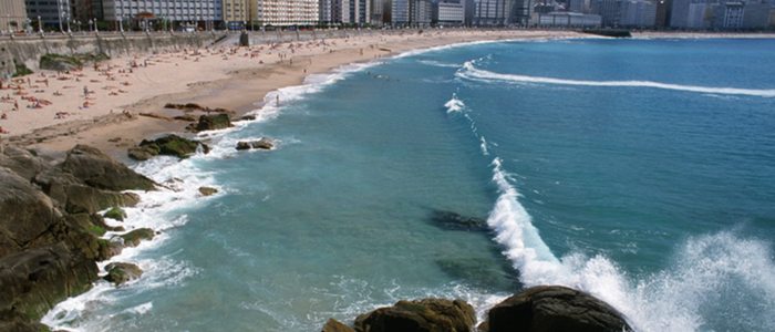 Playa de Riazor, A Coruña. Playa de Riazor, A Coruña.