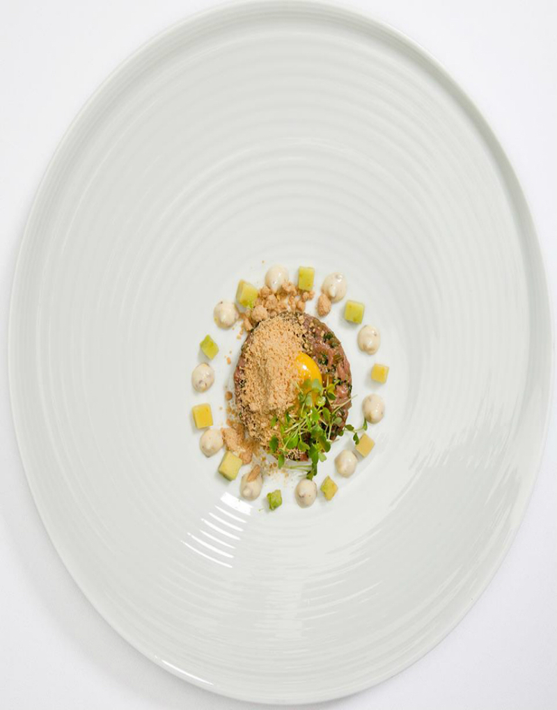 El tartar de corazones de Echaurren. Foto: Echaurren. El tartar de corazones de Echaurren. Foto: Echaurren.