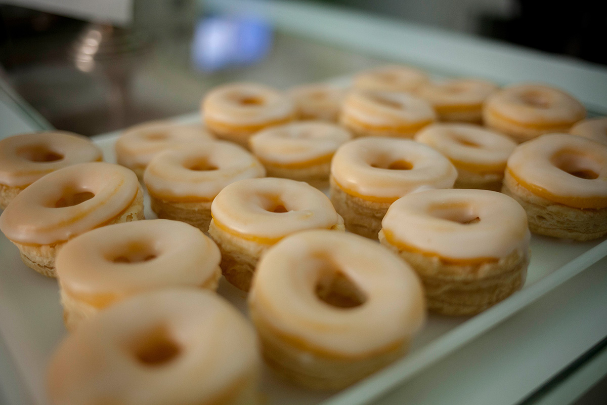 Sus rosquetes de hojaldre y yema. Sus rosquetes de hojaldre y yema.