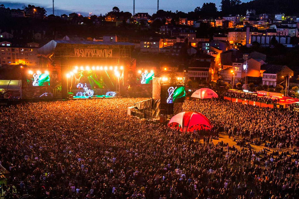 El festival, abarrotado en ediciones anteriores. Foto: Web Resurrection Fest. El festival, abarrotado en ediciones anteriores. Foto: Web Resurrection Fest.