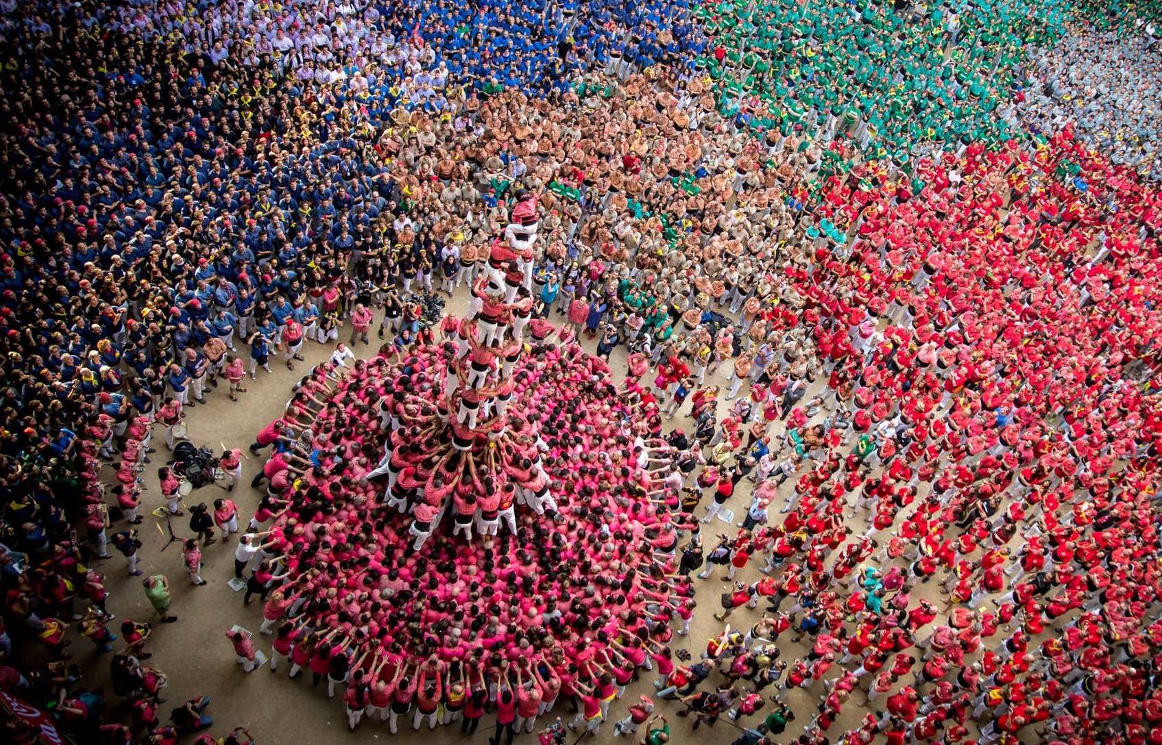 En la anterior edición se vieron un total de 25 castillos de 9 pisos o superiores. Foto: David Oliete. En la anterior edición se vieron un total de 25 castillos de 9 pisos o superiores. Foto: David Oliete.