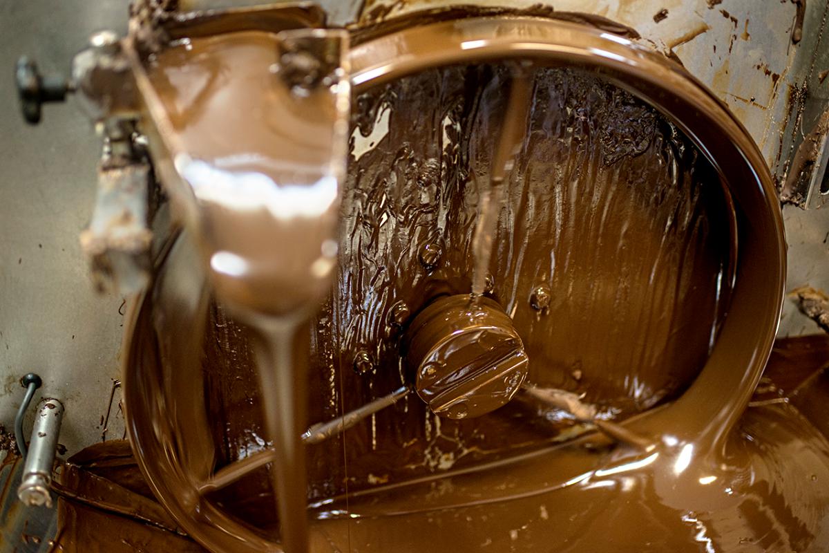 En la fábrica de chocolates Mendaro, en Guipúzcoa. En la fábrica de chocolates Mendaro, en Guipúzcoa.