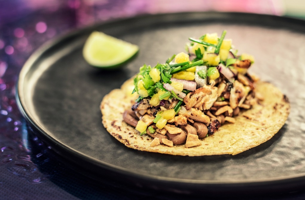 Taco de pescado zarandeado de Mezcal Lab. Taco de pescado zarandeado de Mezcal Lab.