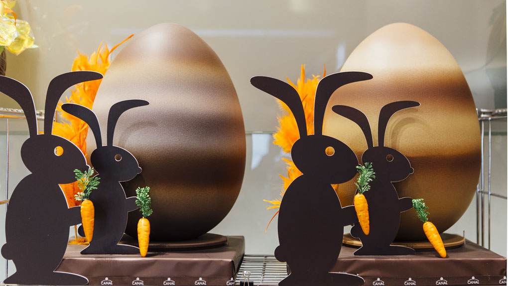 Huevos de Pascua gigantes. Foto: C.C. Huevos de Pascua gigantes. Foto: C.C.