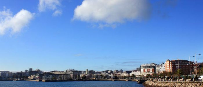View of A Coruña from the promenade. View of A Coruña from the promenade.