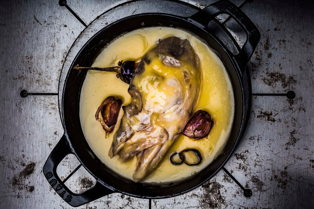 Bacalao al pil pil de 'Dos Palillos', en Barcelona. Foto: cedida. Bacalao al pil pil de 'Dos Palillos', en Barcelona. Foto: cedida.