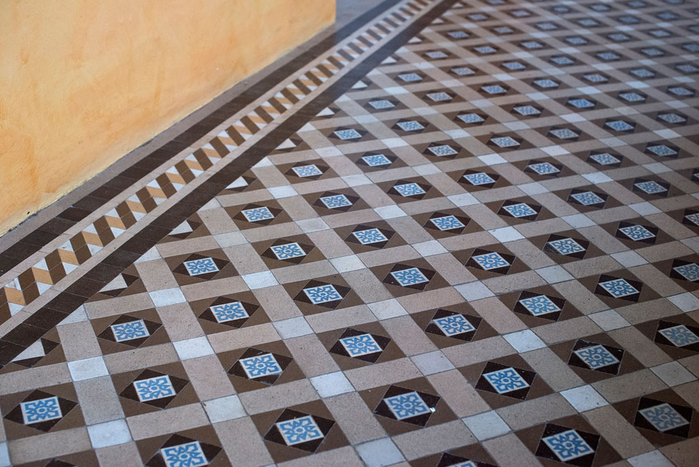 Detalle de los suelos hidráulicos del hotel. Detalle de los suelos hidráulicos del hotel.