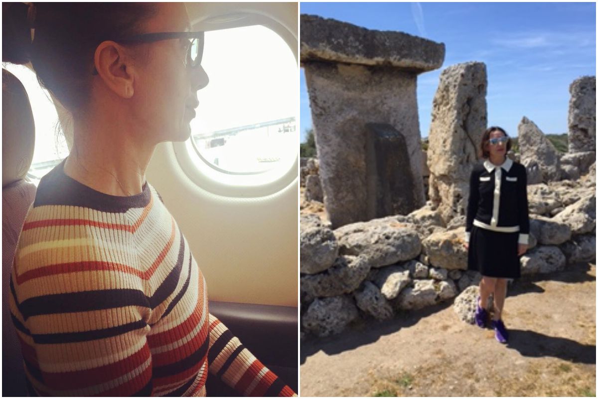 Luz Casal durante un viaje de trabajo y en Menorca haciendo turismo. Luz Casal durante un viaje de trabajo y en Menorca haciendo turismo.
