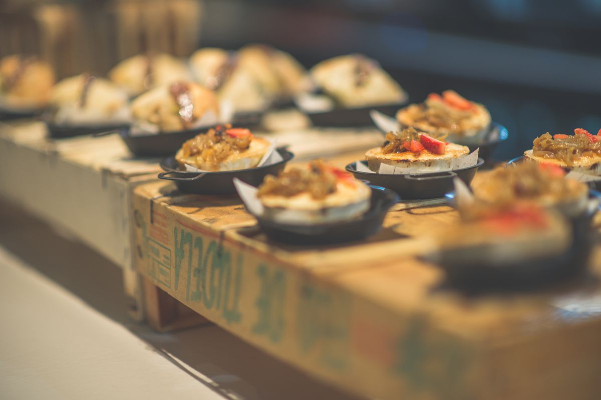 'Pintxos' del festival Turmalina Music & Wine Festival en la Ciudadela de Pamplona. 'Pintxos' del festival Turmalina Music & Wine Festival en la Ciudadela de Pamplona.
