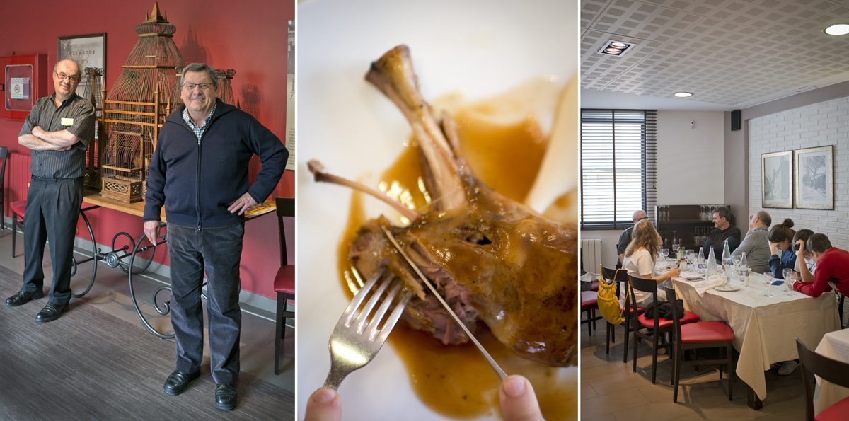 Los hermanos Alcalá, Enrique y Miguel, y el famoso ternasco asado durante horas del restaurante 'Fonda Alcalá'. Los hermanos Alcalá, Enrique y Miguel, y el famoso ternasco asado durante horas del restaurante 'Fonda Alcalá'.